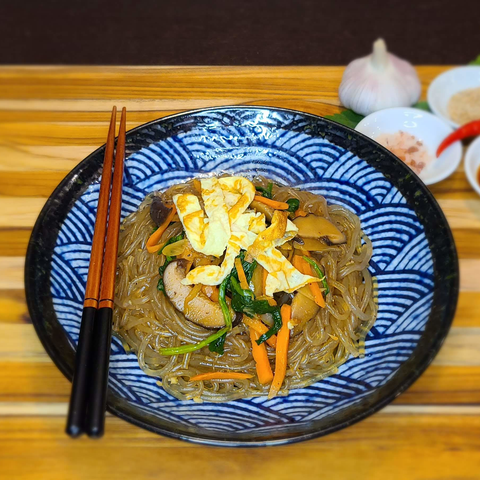 Korean Glass Noodles (Japchae)